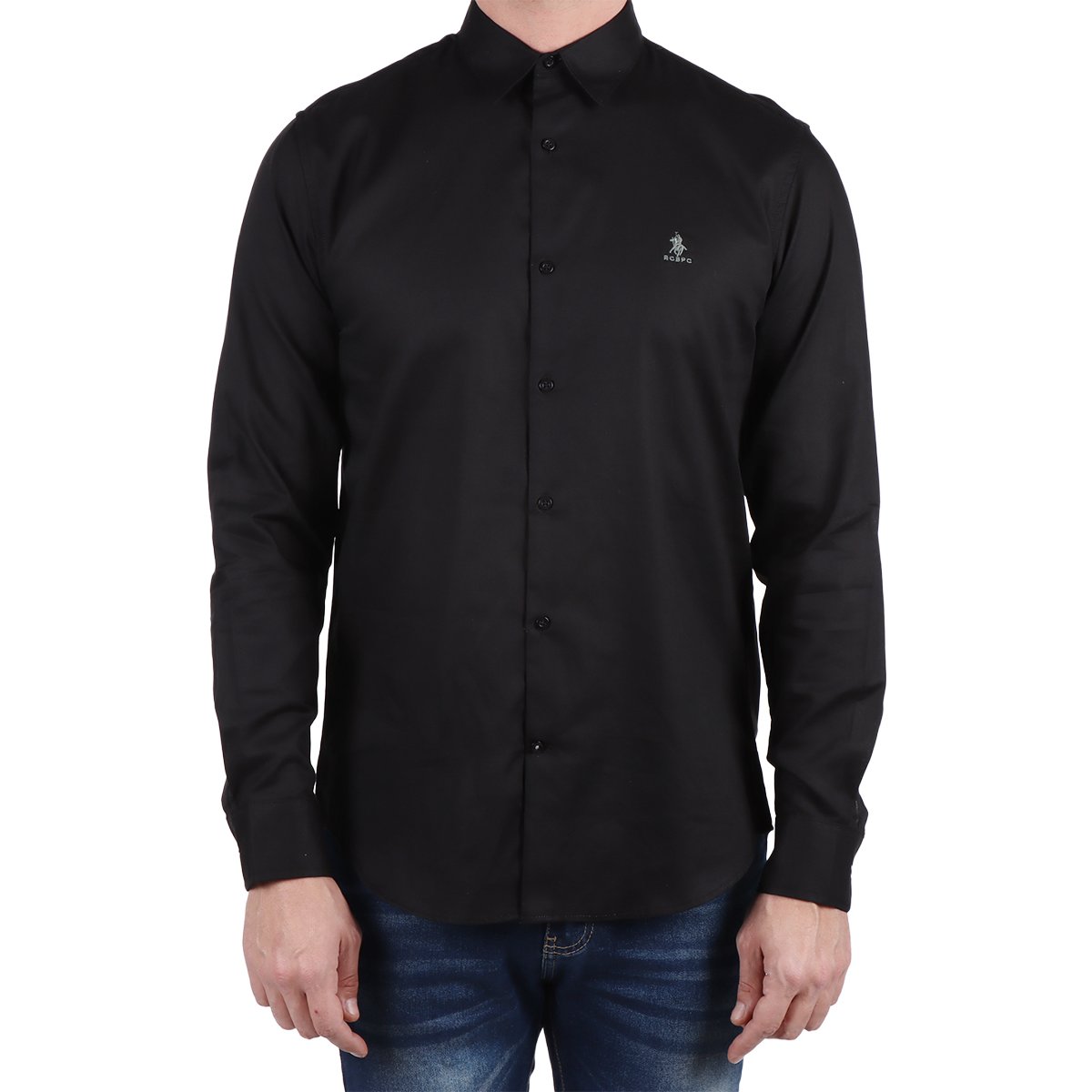 Camisa Slim Lisa Manga Larga Polo Club Hombre