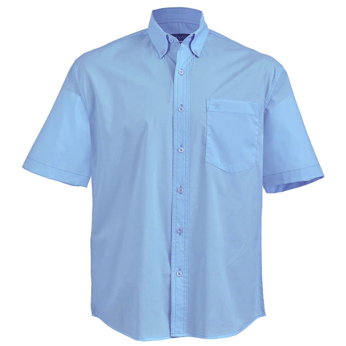 Camisa Casual Lisa Regular Fit Cavalatti Manga Corta para Hombre
