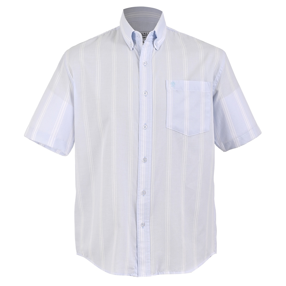 Camisa Casual Rayas Relaxed Fit Cavalatti Manga Corta para Hombre