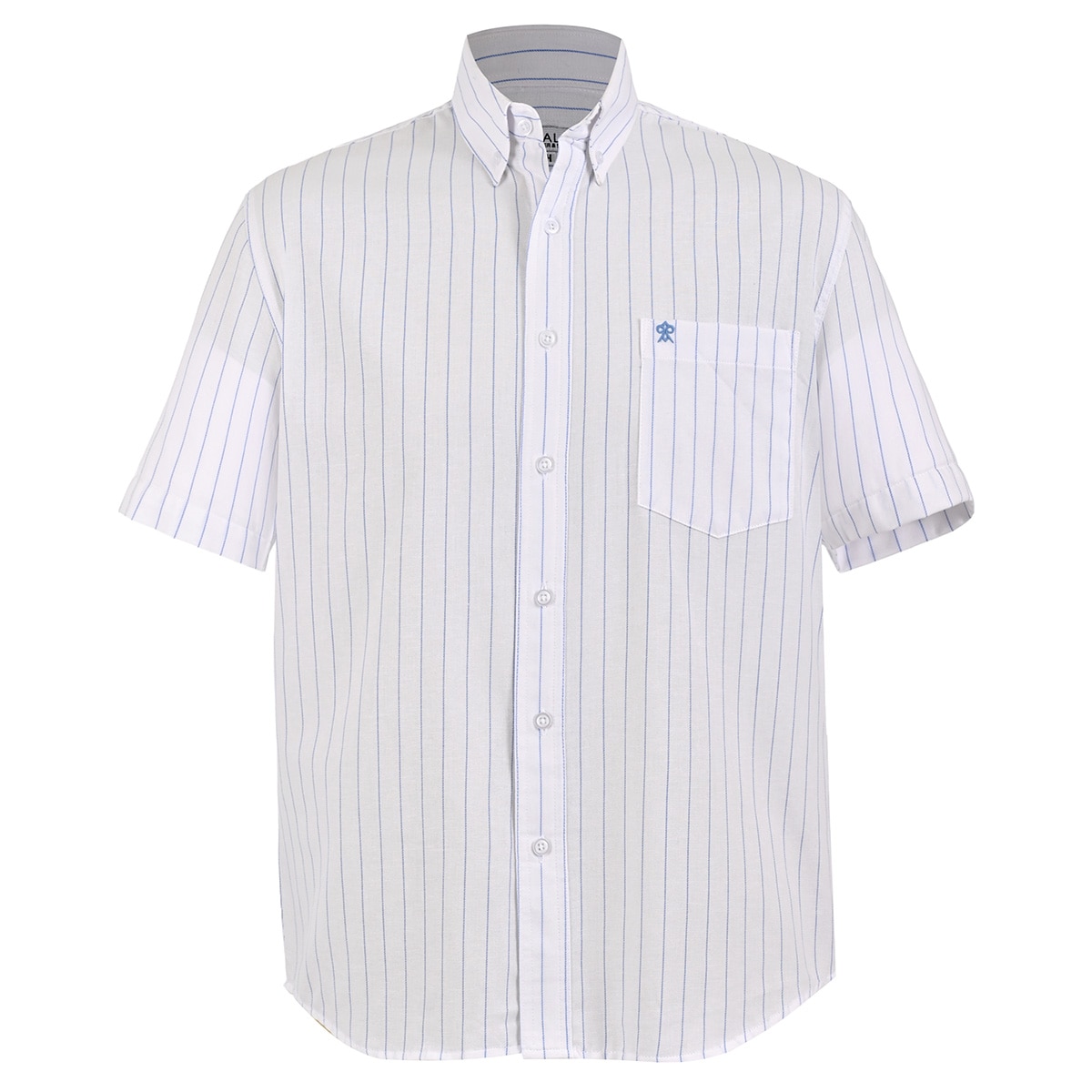 Camisa Casual Rayas Relaxed Fit Cavalatti Manga Corta para Hombre