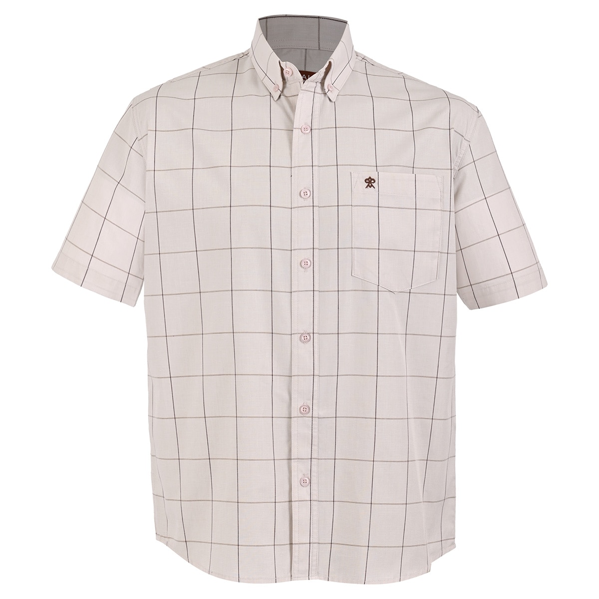 Camisa Casual Cuadros Relaxed Fit Cavalatti Manga Corta para Hombre