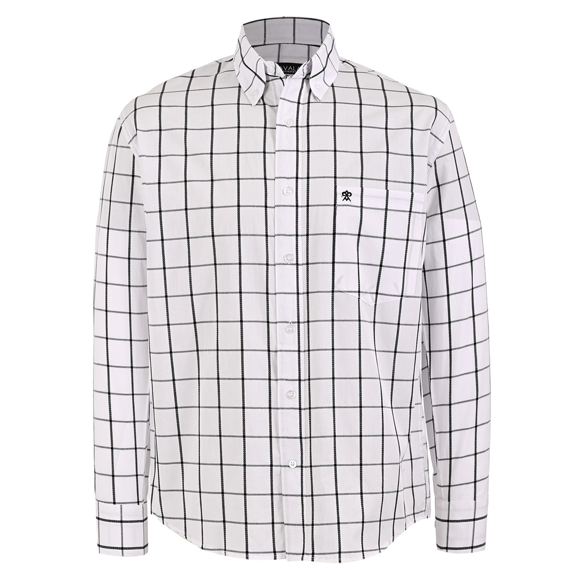 Camisa Casual Cuadros Relaxed Fit Cavalatti Manga Larga para Hombre