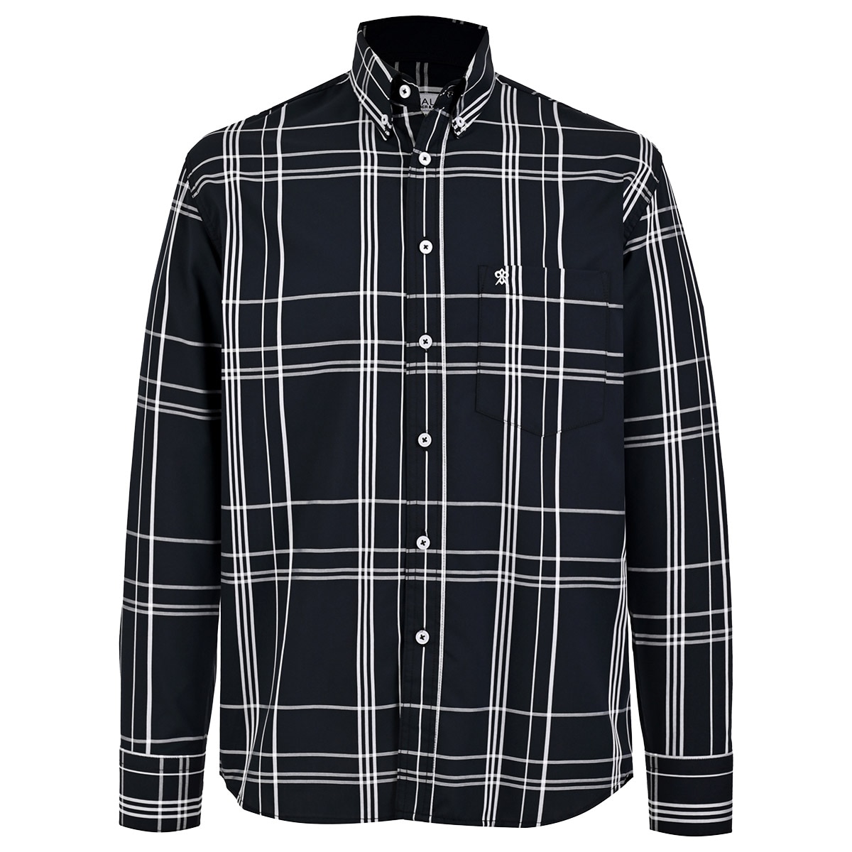Camisa Casual Cuadros Relaxed Fit Cavalatti Manga Larga para Hombre