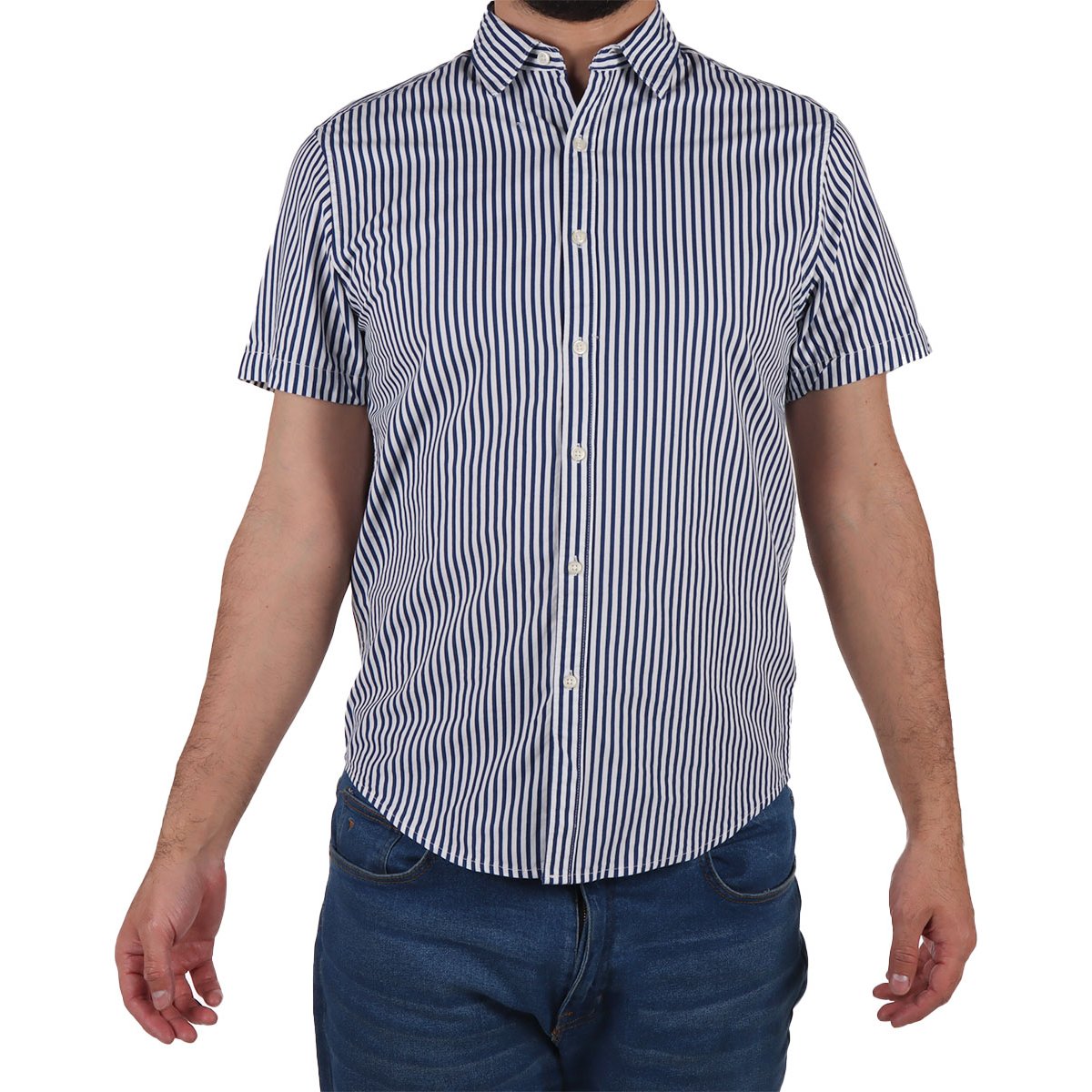Camisa Manga Corta Rayas Casual Yongster Hombre