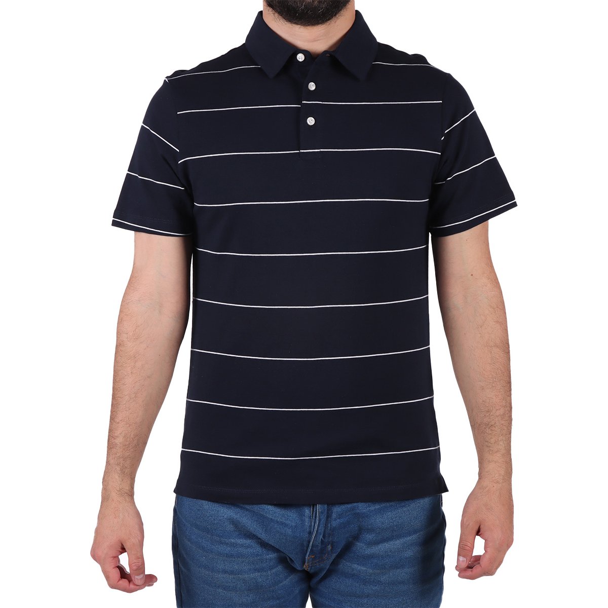 Playera Polo Manga Corta Rayas Horizontales J.opus Hombre
