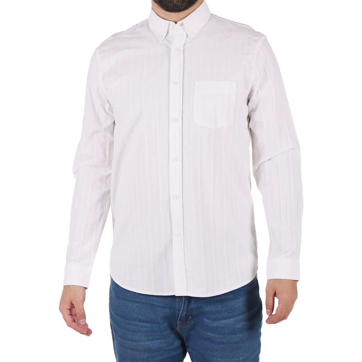 Camisa Manga Larga Tejido Dobby Bruno Magnani para Hombre