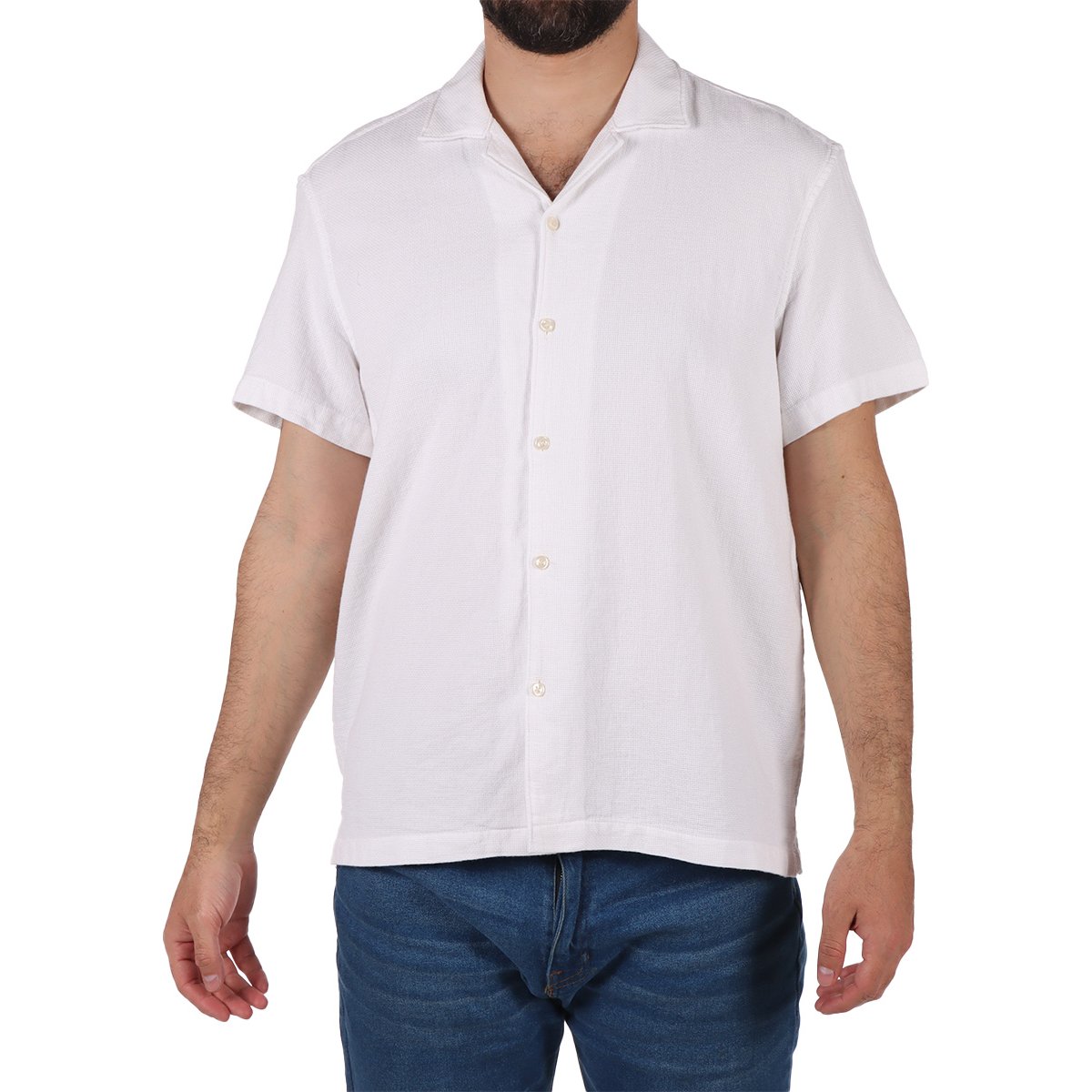 Camisa Cuello Resort J.opus Manga Corta para Hombre