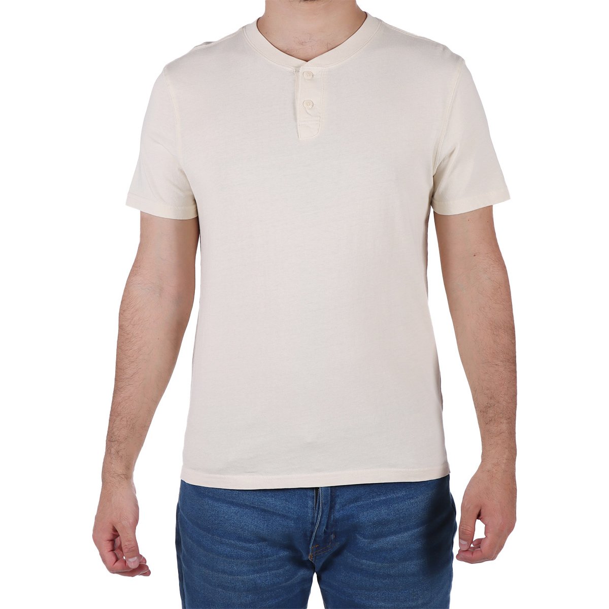 Playera Cuello Henley J.opus Manga Corta para Hombre