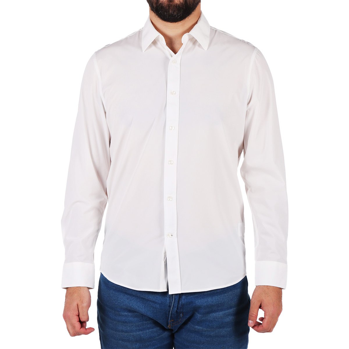 Camisa Manga Larga Microfibra Bruno Magnani para Hombre