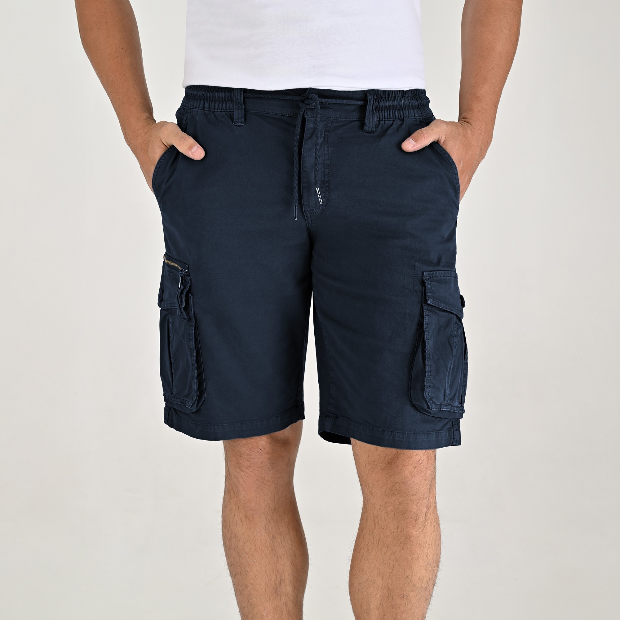 Bermuda Cargo Supply Azul Oscuro Cintura Jogger para Hombre
