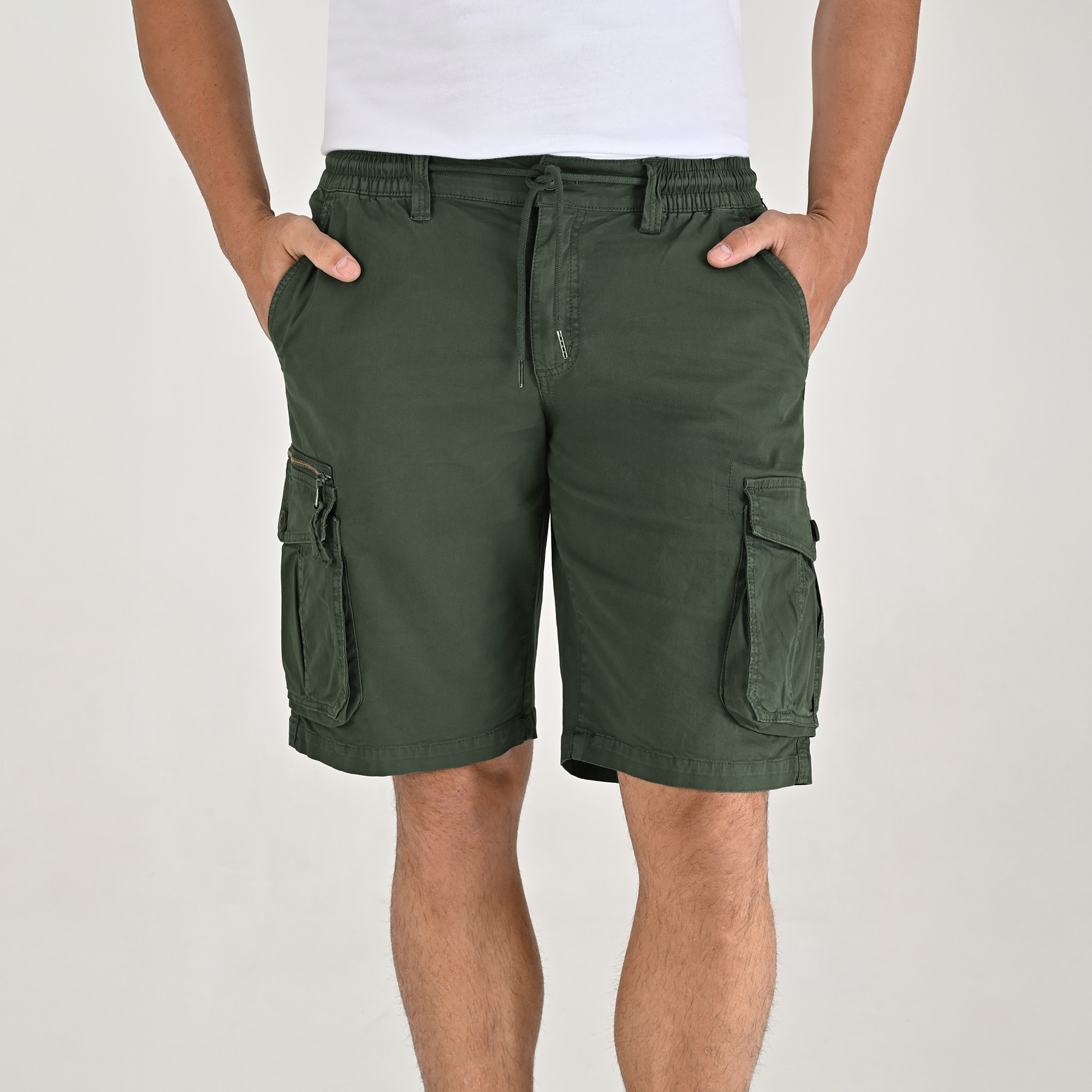 Bermuda Cargo Supply Verde Medio Cintura Jogger para Hombre