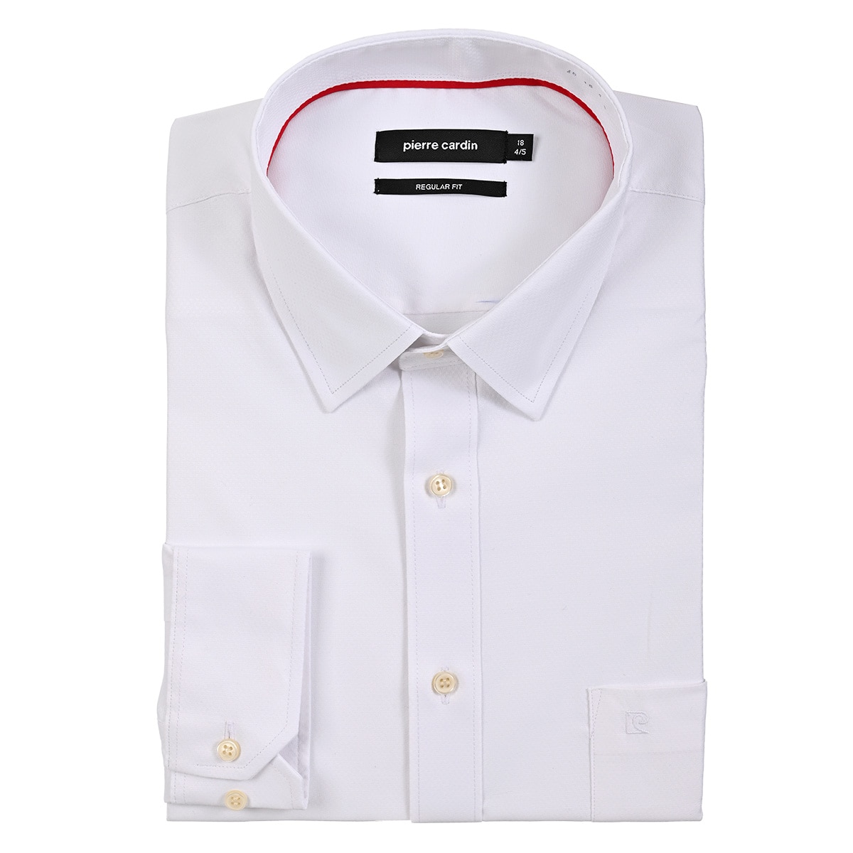 Camisa Formal Blanca Pierre Cardin Manga Larga para Hombre Plus