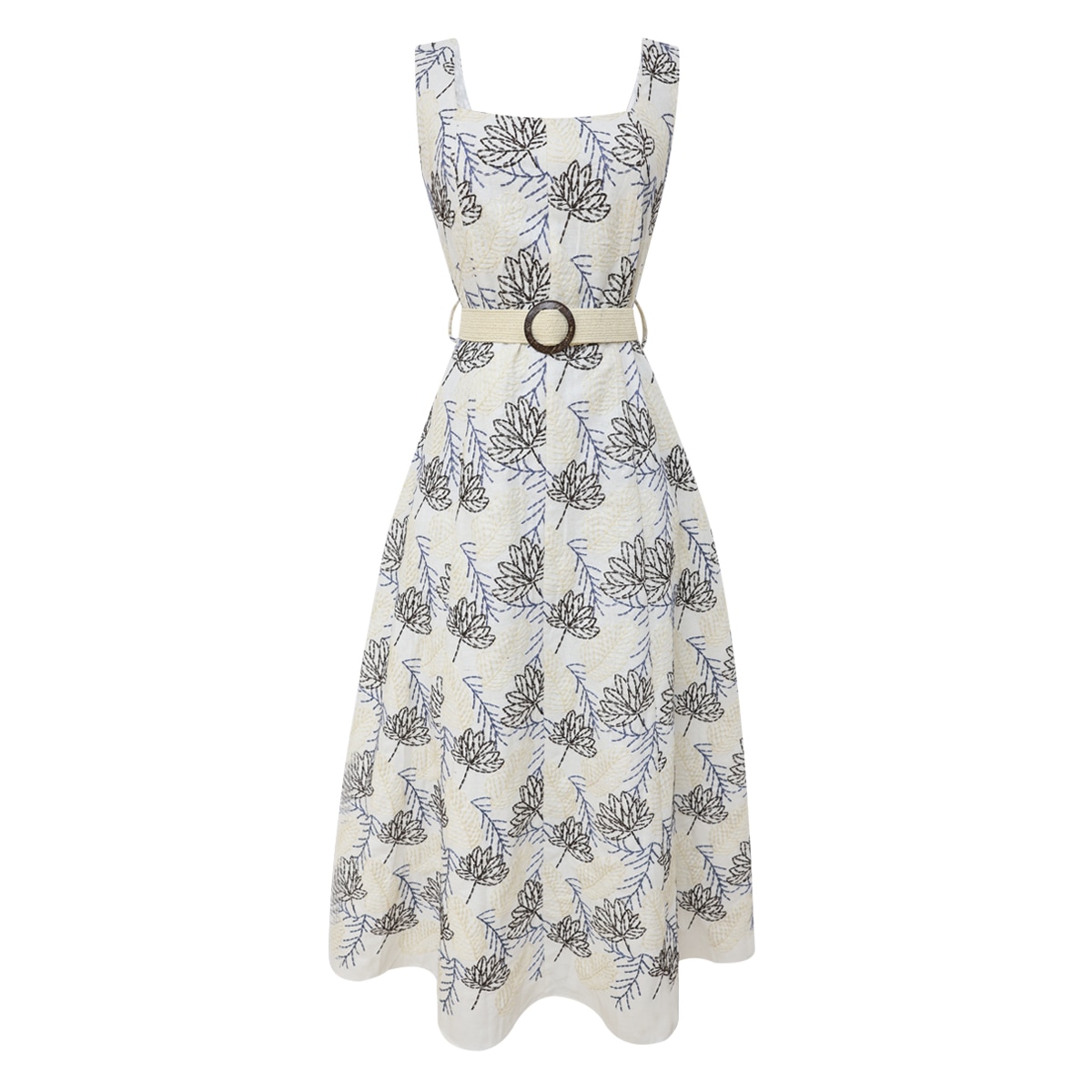 Vestido Corte Princesa de Bordado Floral para Mujer City Femme