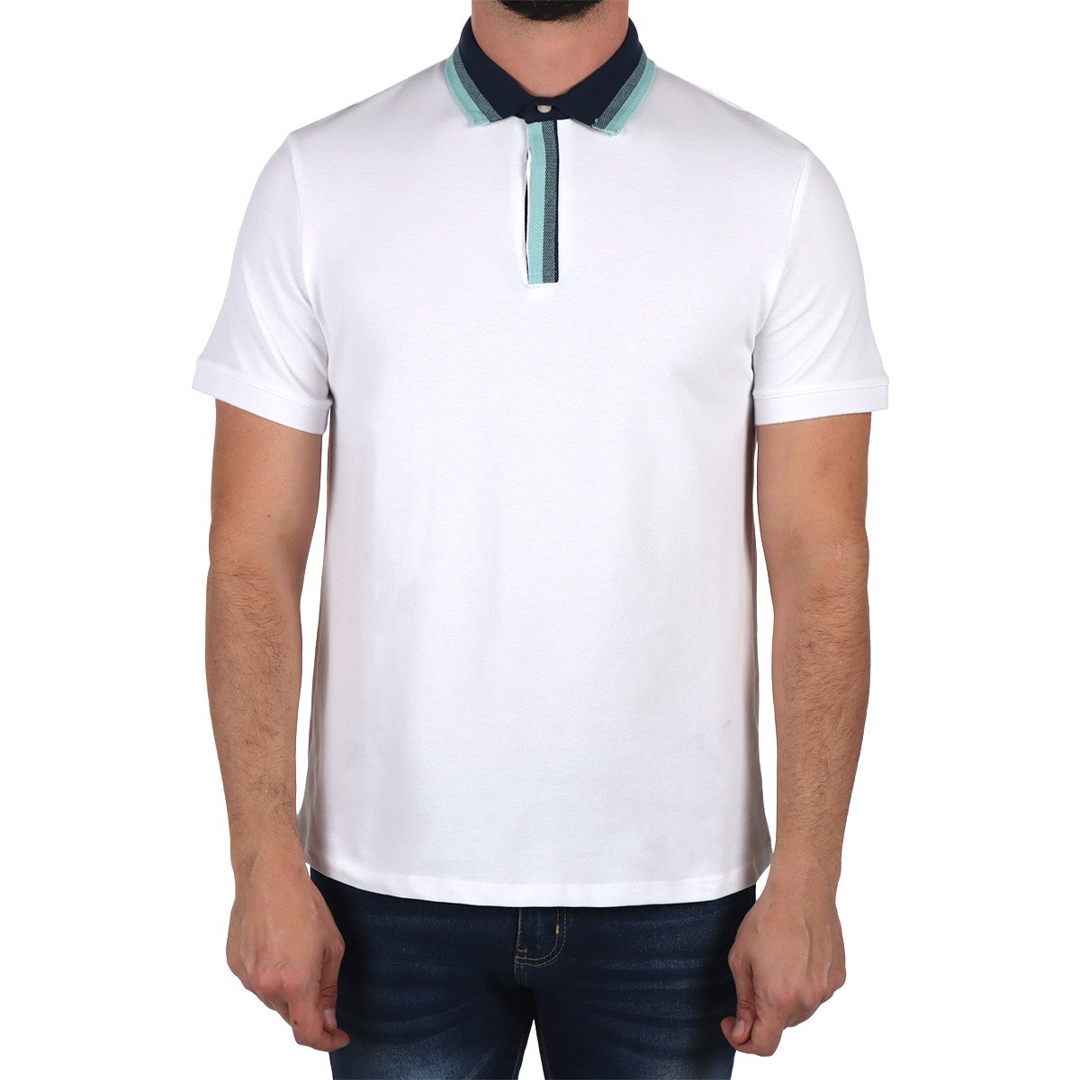 Polo Manga Corta Cuello Fantasía Bruno Magnani Hombre
