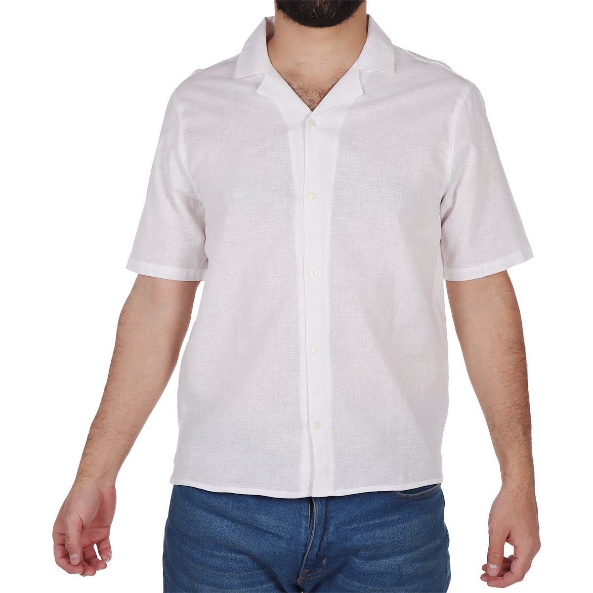 Camisa Manga Corta Poliéster Viscosa Jeanious Hombre