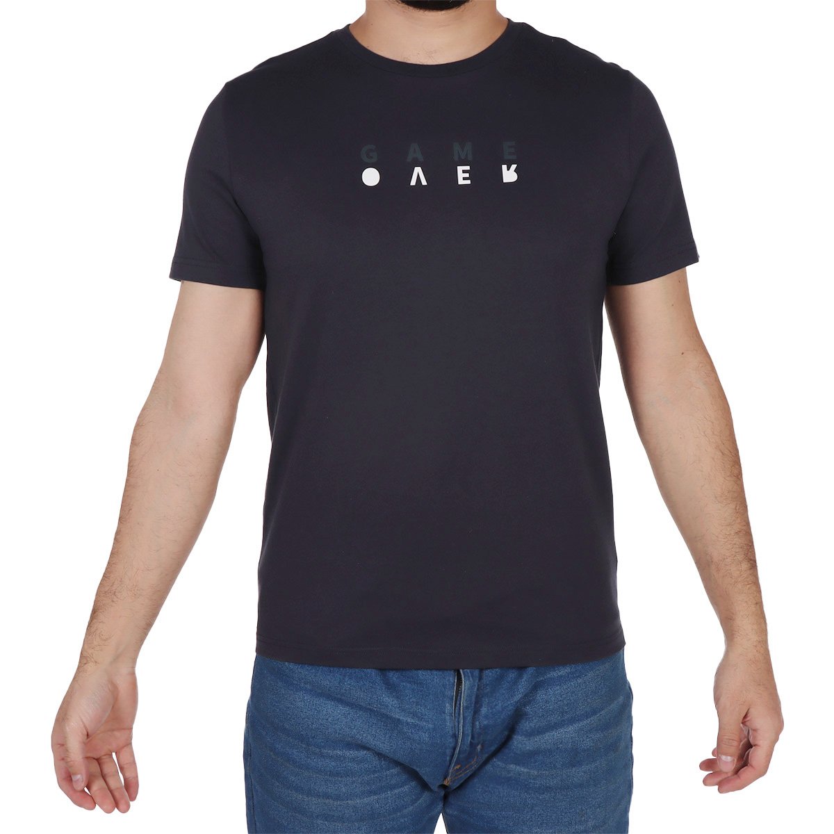 Playera Gráfico "game Over" Manga Corta Jeanious Hombre