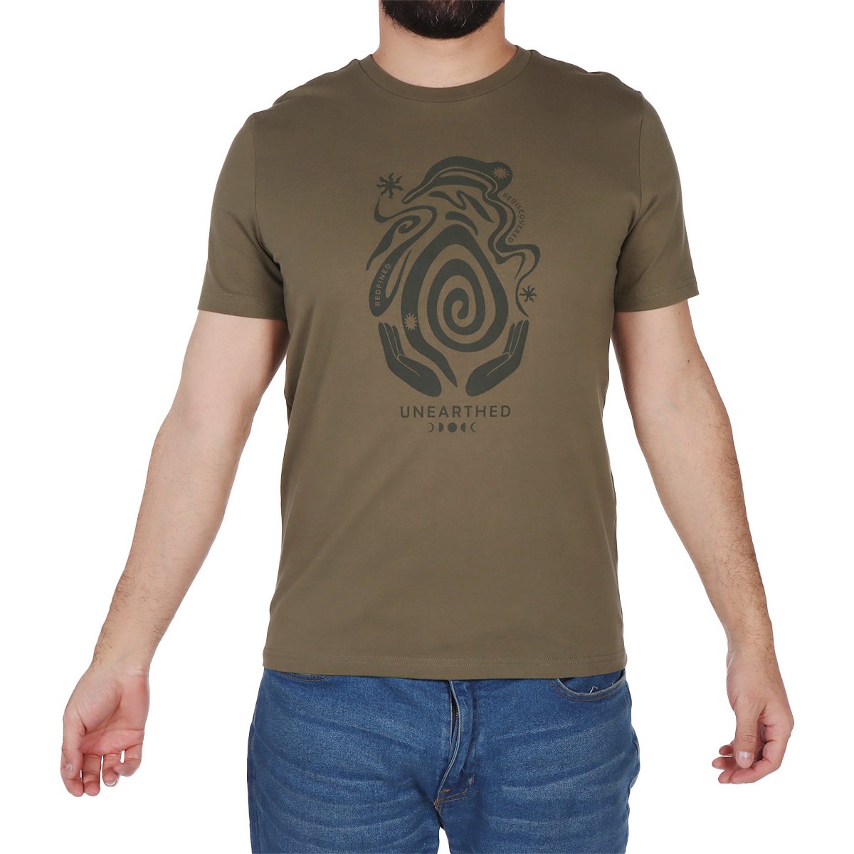 Playera Gráfica Manga Corta Casual Jeanious Hombre