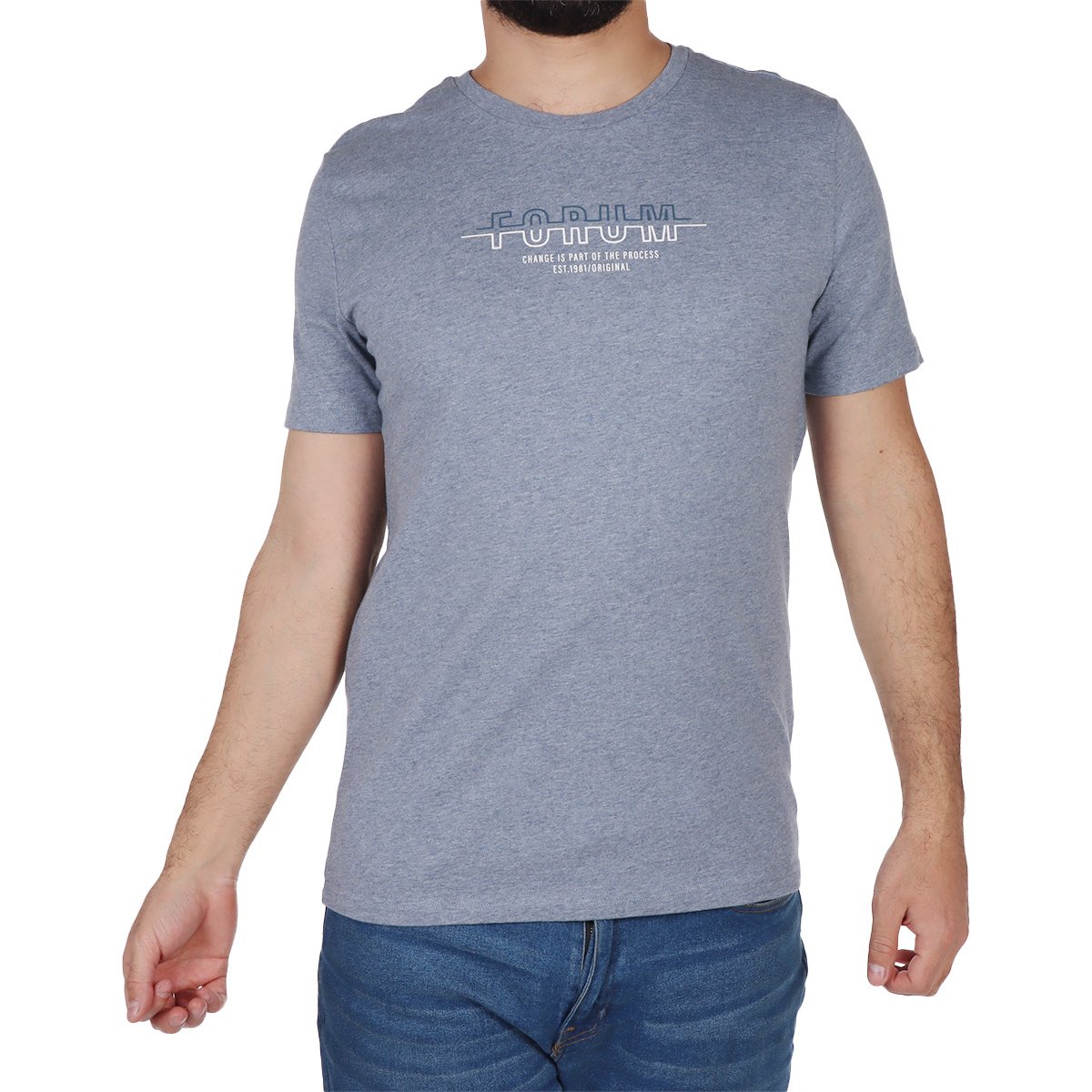 Playera Gráfico "forum" Manga Corta Jeanious Hombre