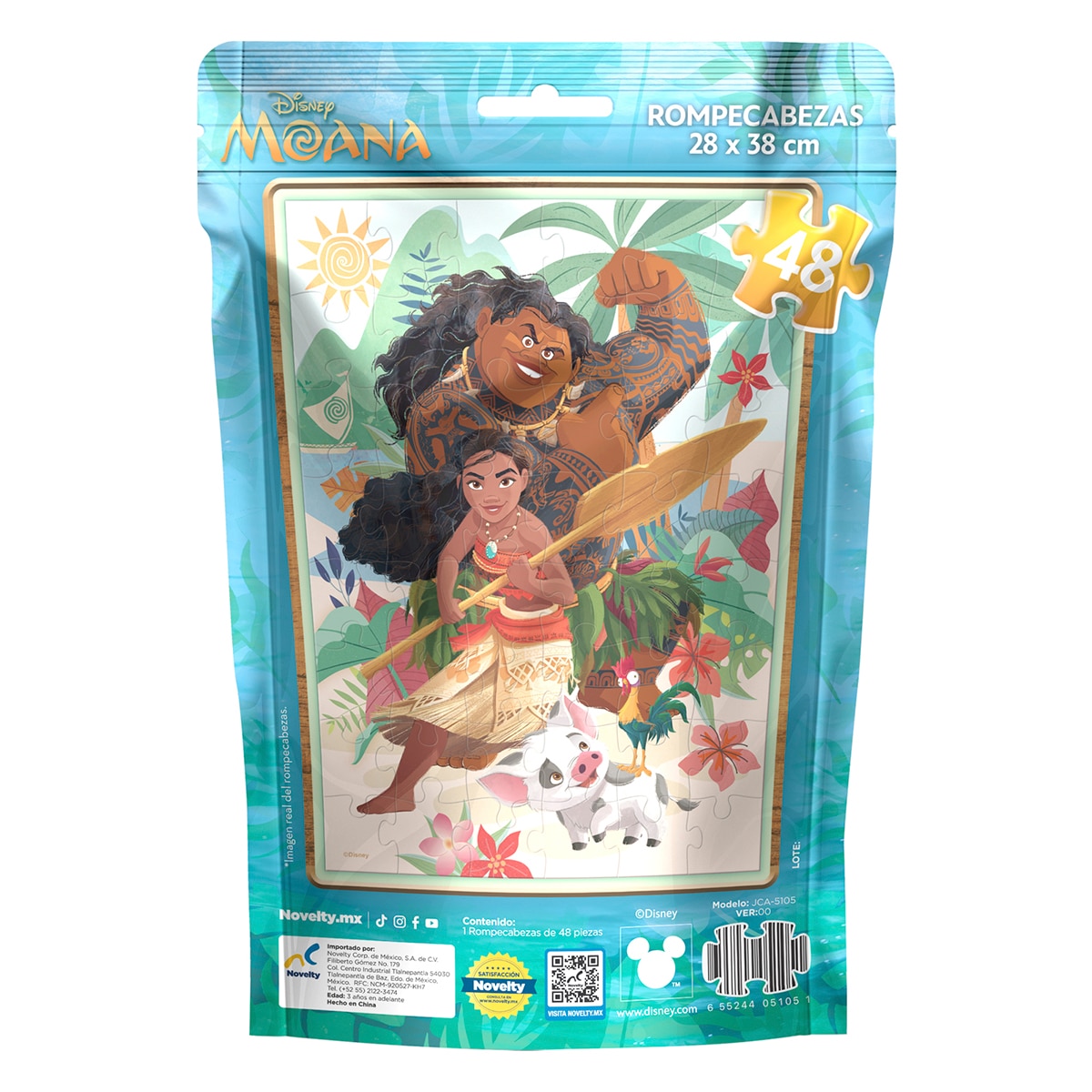 Rompecabezas Bolsa Foil Moana 48 Pzs