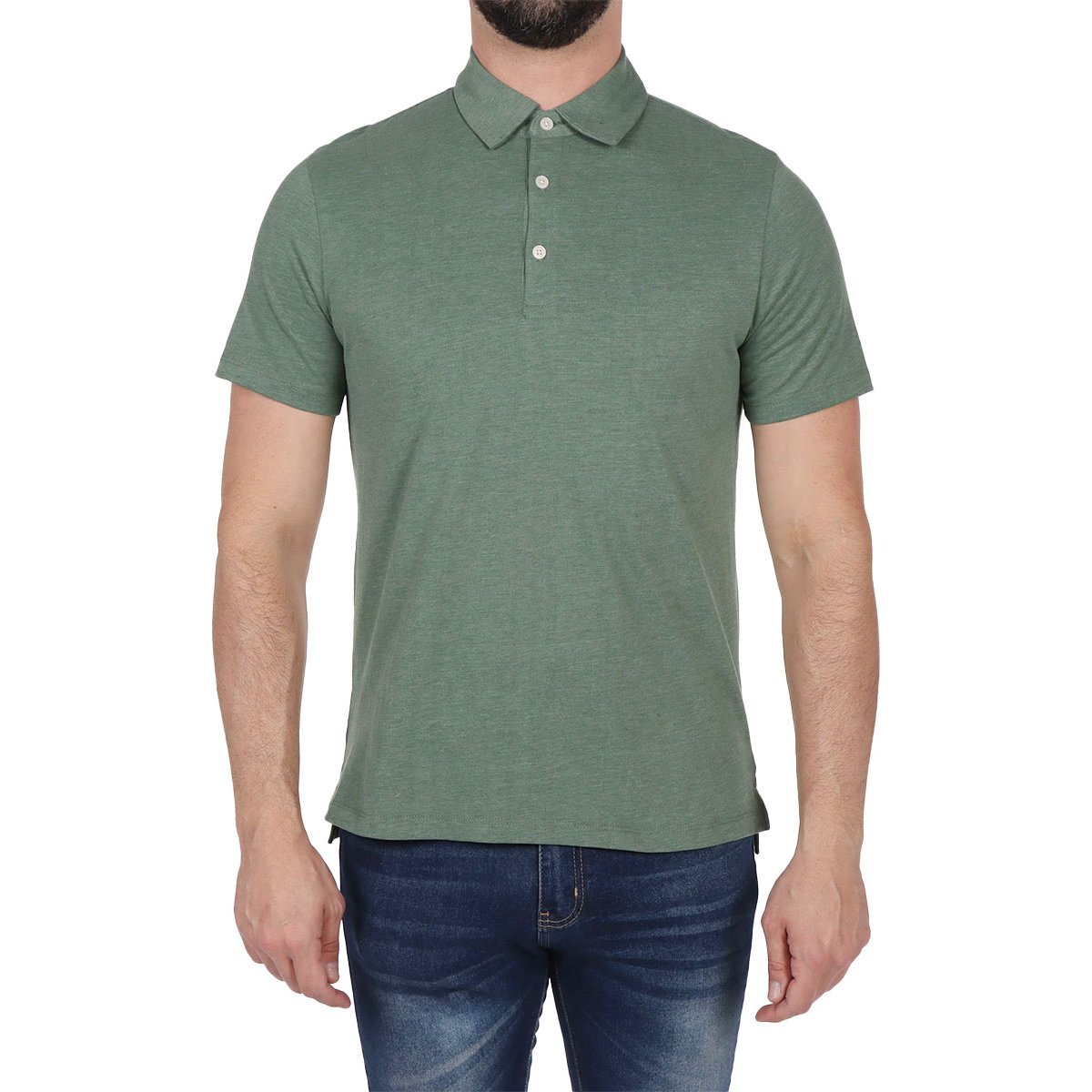 Playera Polo Cuello Resort Jaspe J.opus Manga Corta para Hombre
