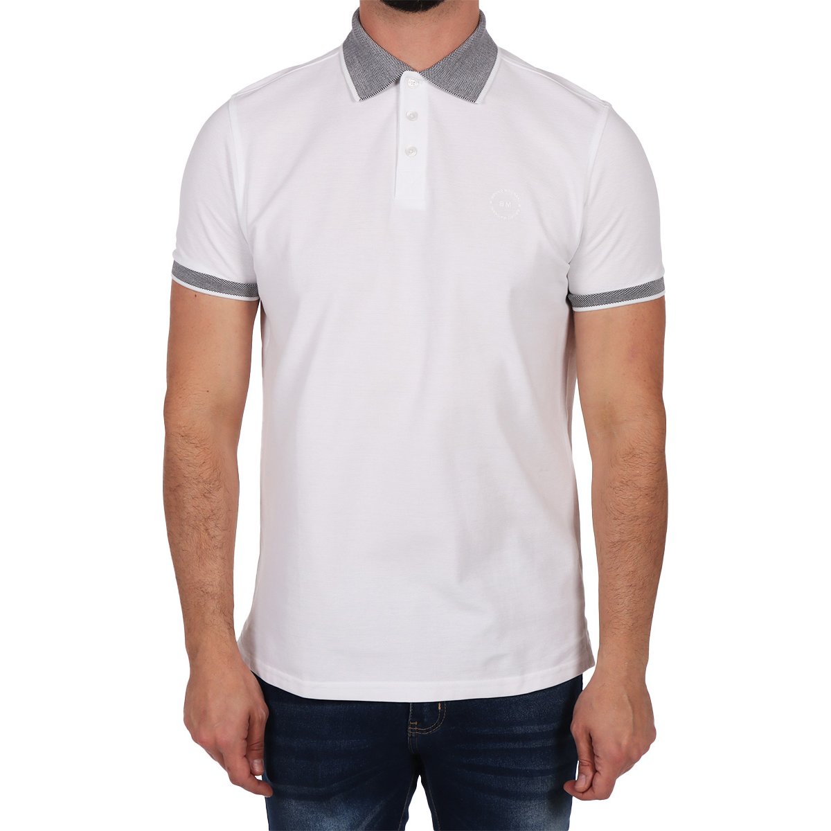 Playera Polo Cuello Puños Acanalados Bruno Magnani Hombre