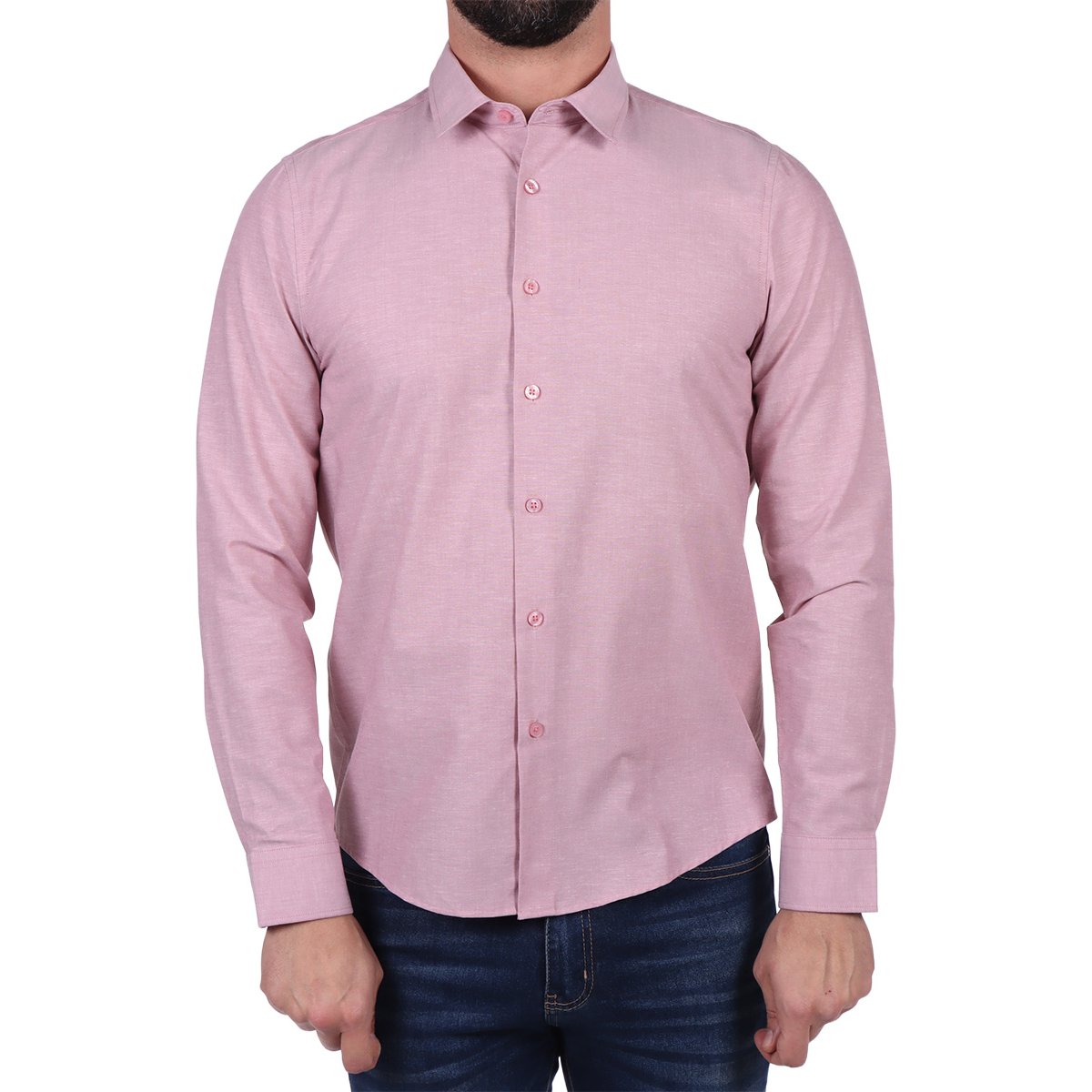 Camisa de Vestir Manga Larga Cuello Camisero Generra Hombre