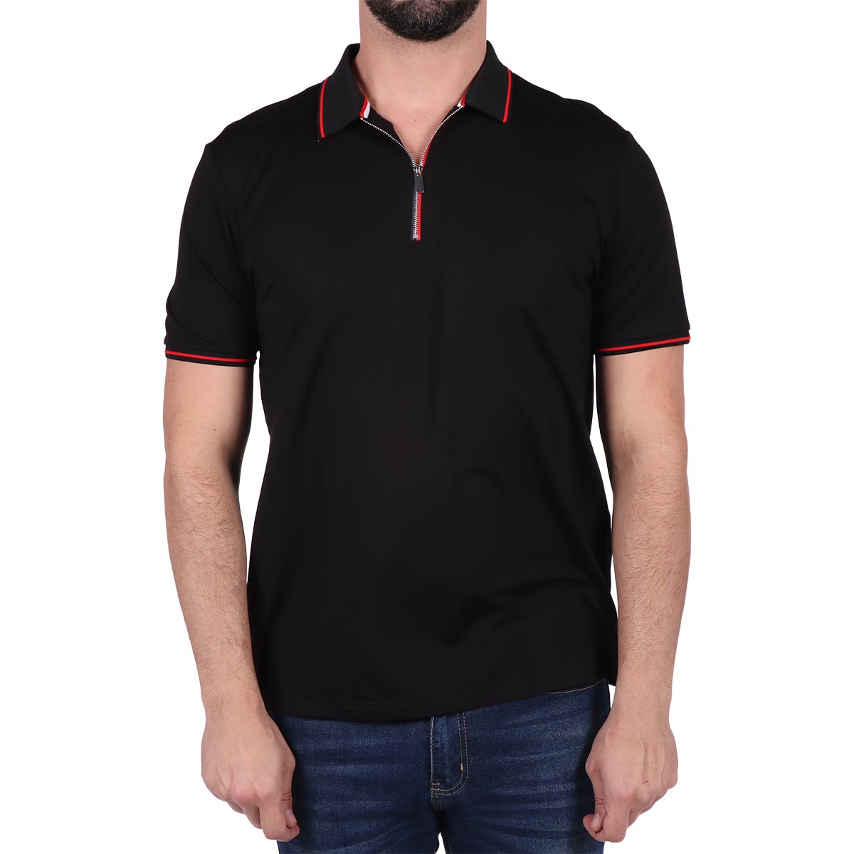Playera Polo Manga Corta Cierre Frontal Generra para Hombre