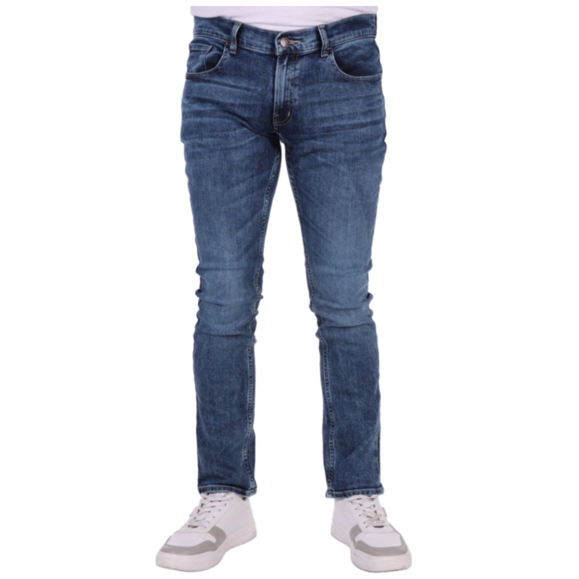 Jeans Skinny Fit Tiro Medio Deslavado Oggi Jeans Hombre