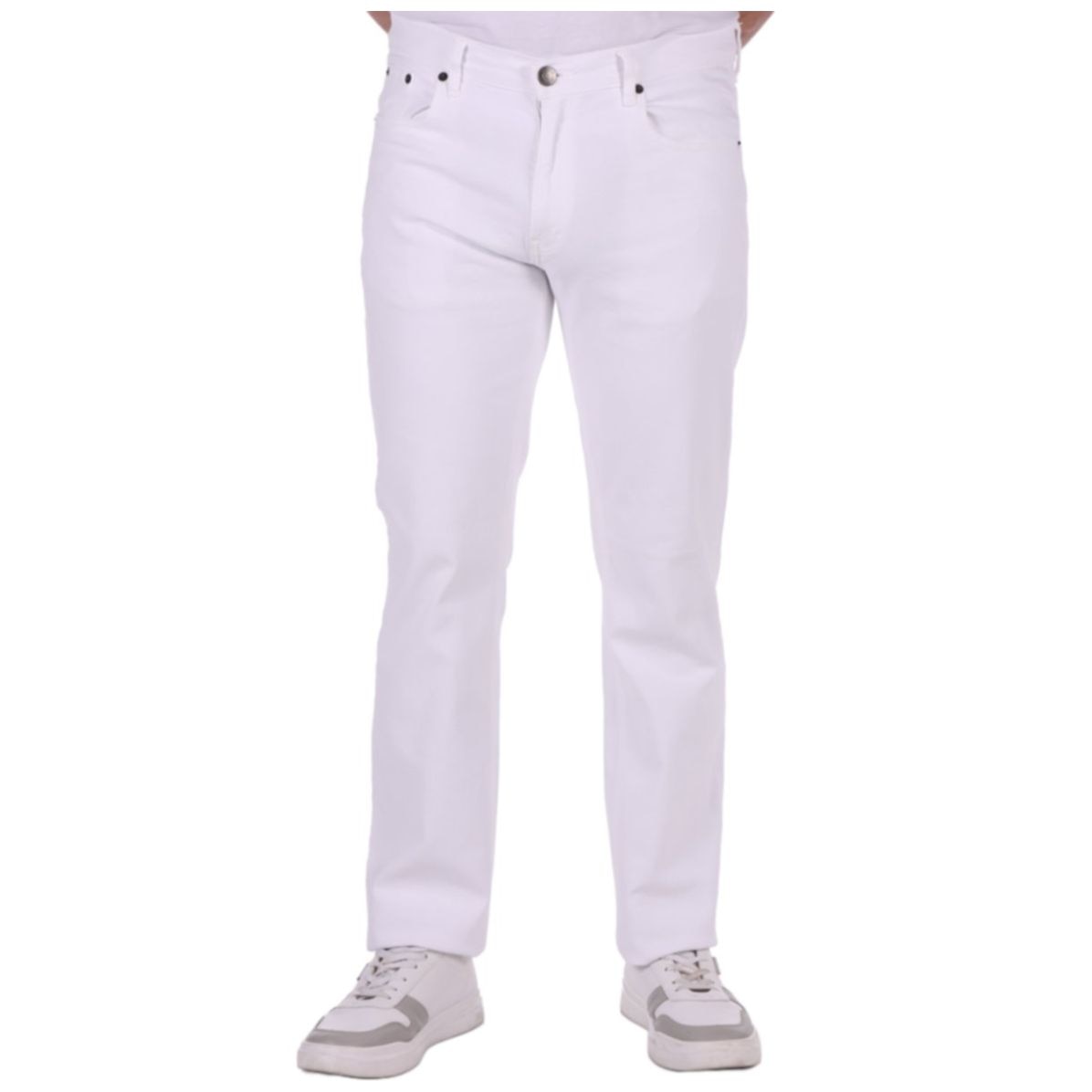 Jeans Corte Slim Straight Blanco Oggi Jeans para Hombre