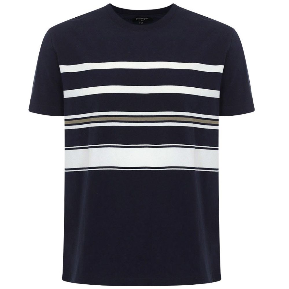 Playera Rayas Manga Corta Bruno Magnani para Hombre Plus