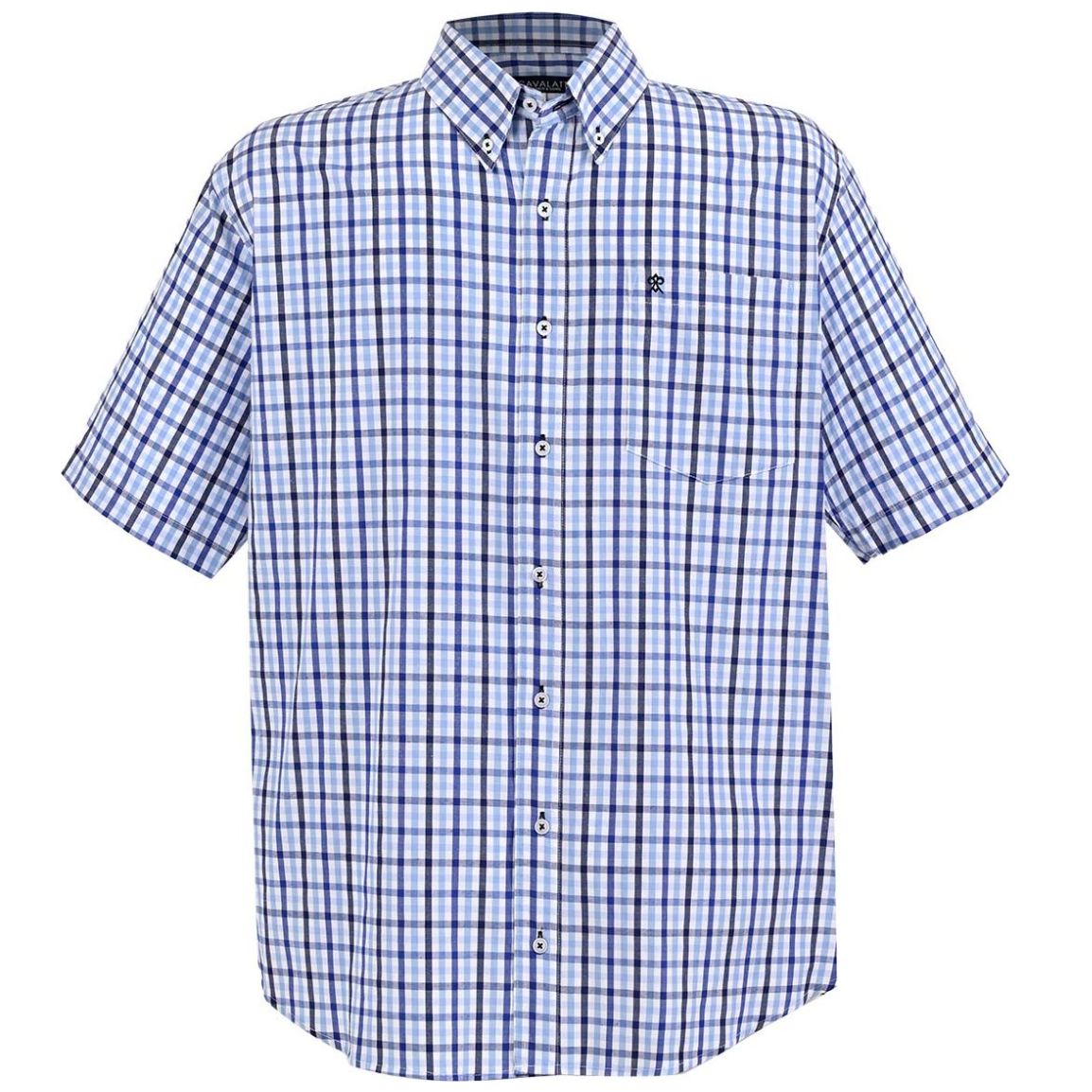 Camisa Cuadros Cavallati Manga Corta para Hombre Plus