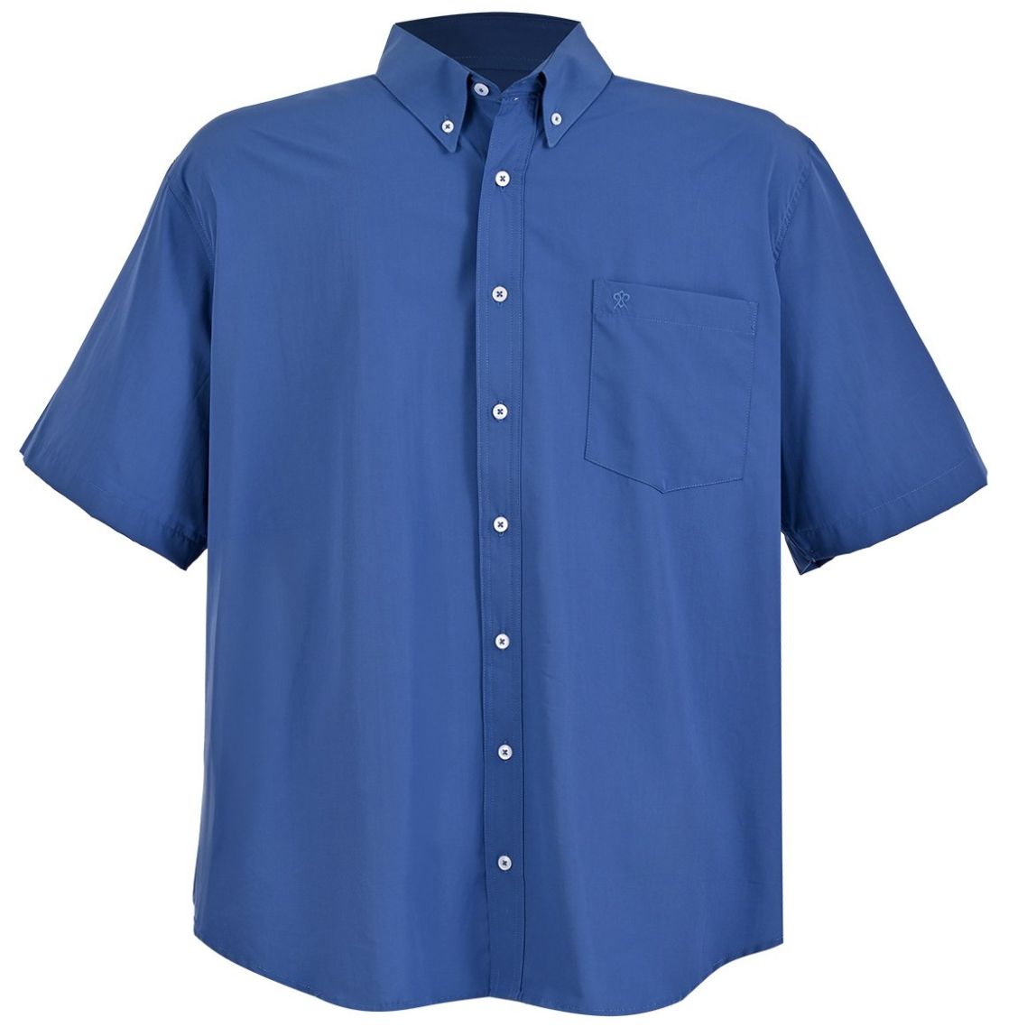 Camisa Lisa Cavalatti Manga Corta para Hombre Plus