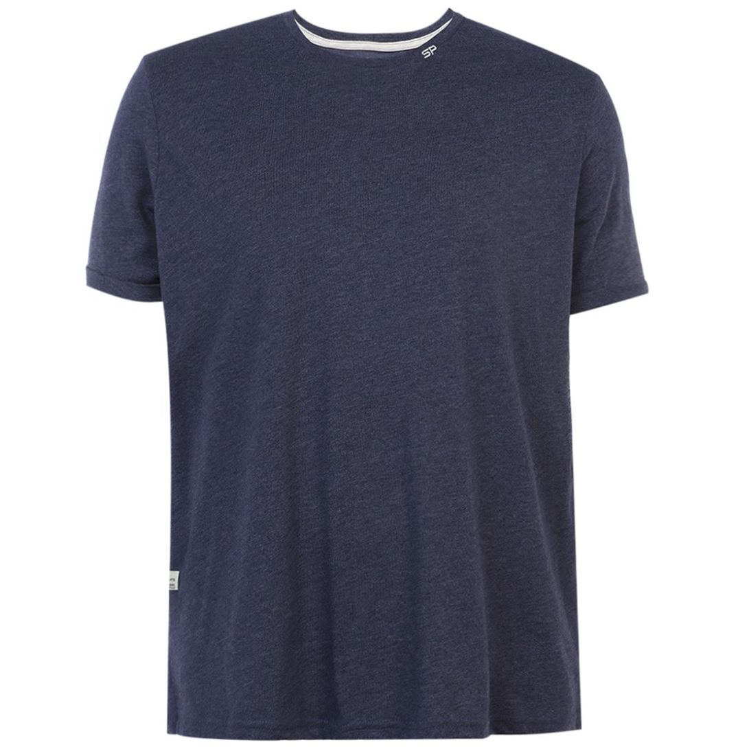 Playera con Bordado Silver Plate Manga Corta para Hombre Plus