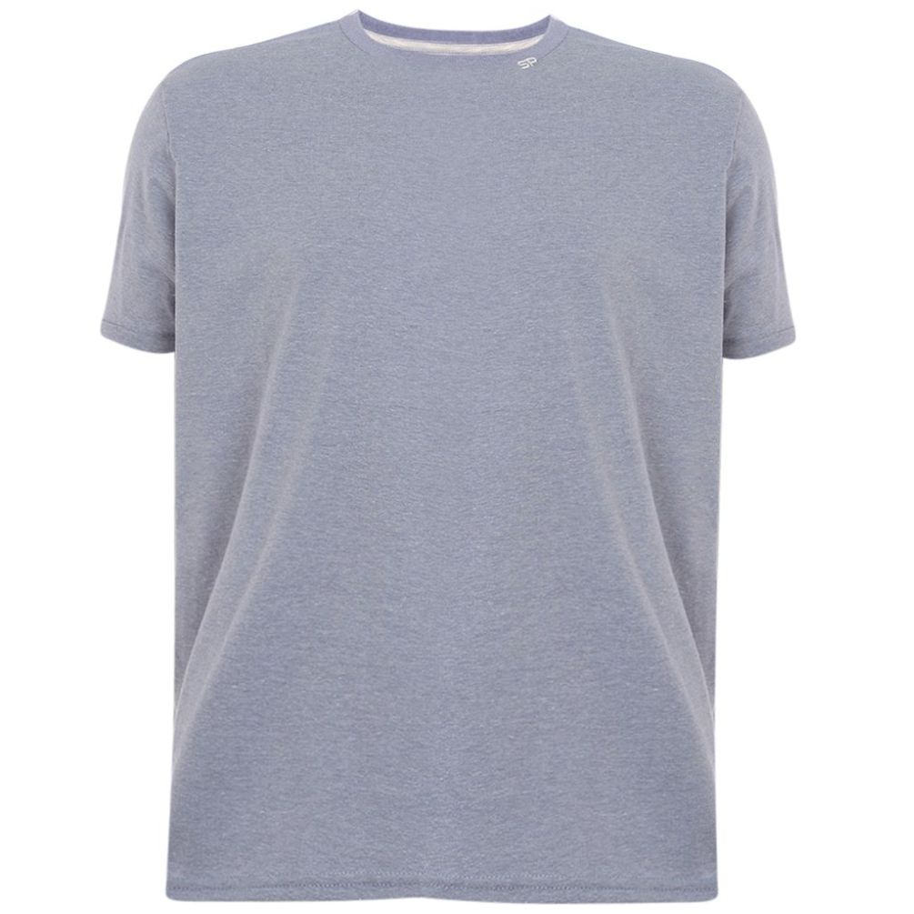 Playera con Bordado Silver Plate Manga Corta para Hombre Plus