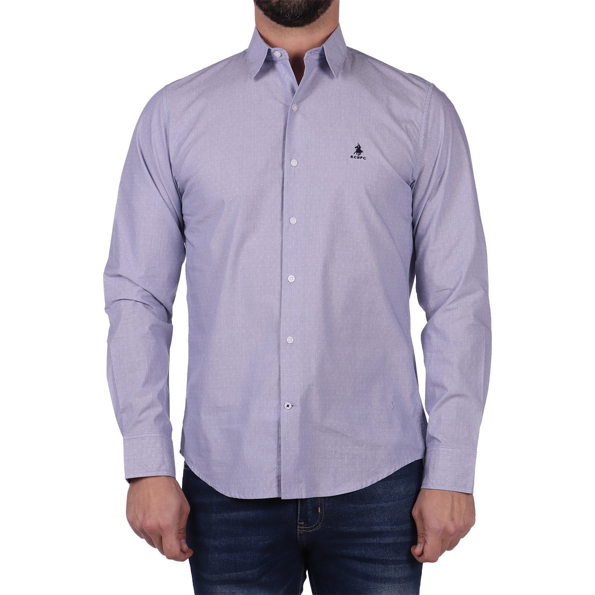 Camisa Manga Larga Fantasía Polo Club Hombre