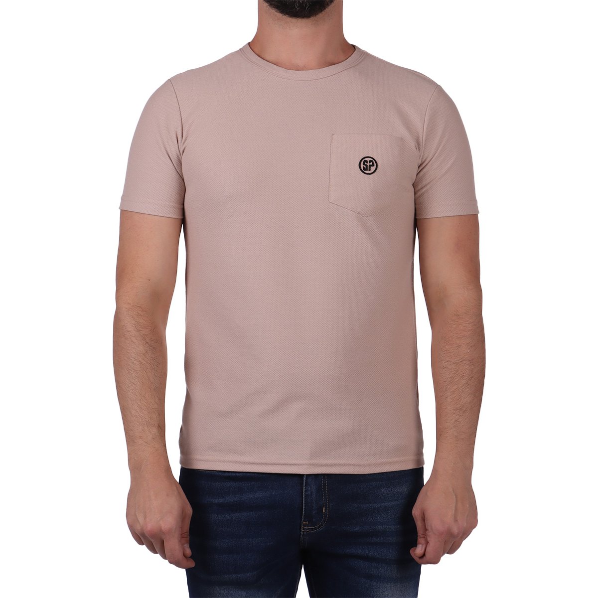 Playera Manga Corta con Bolsillo Silver Plate Hombre