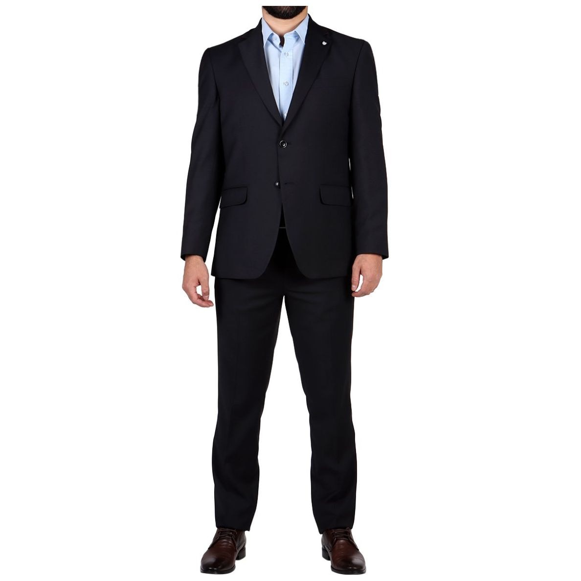 Traje de Vestir Liso Saco de Solapa Inglesa Chaps Hombre