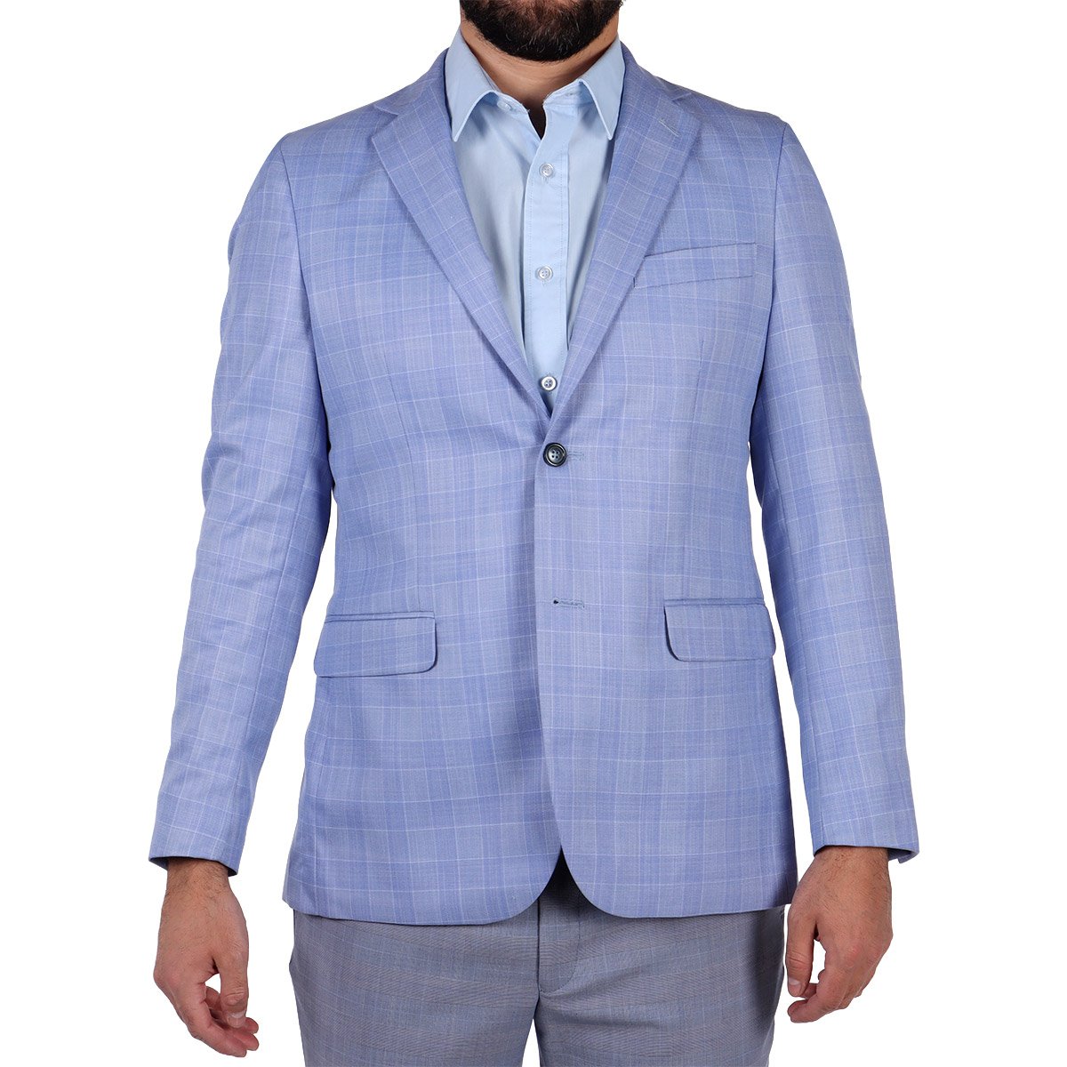 Saco Slim Fit Cuadros Bruno Magnani para Hombre
