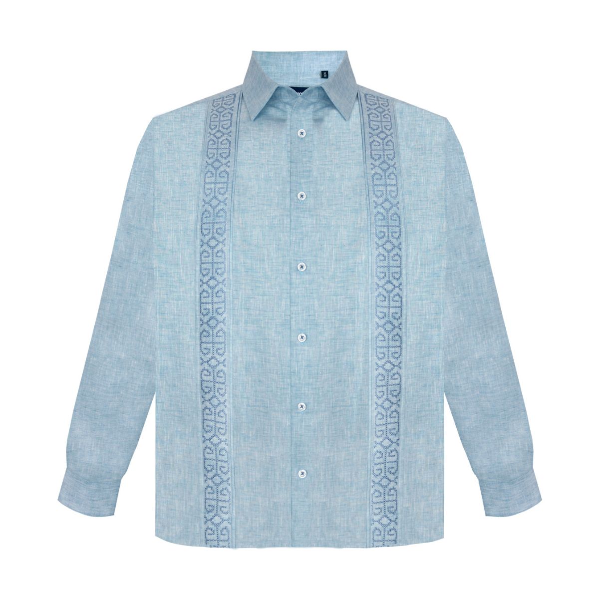 Guayabera Bordado y Alforzas Cancumisa Manga Larga para Hombre Plus