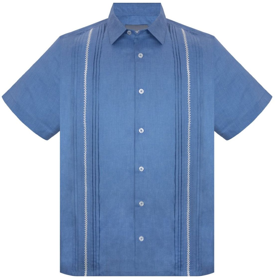 Guayabera Comfort Turquesa Manga Corta para Hombre