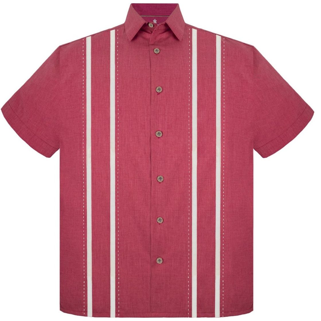 Camisa Malibu Rojo Cancumisa Manga Corta para Hombre