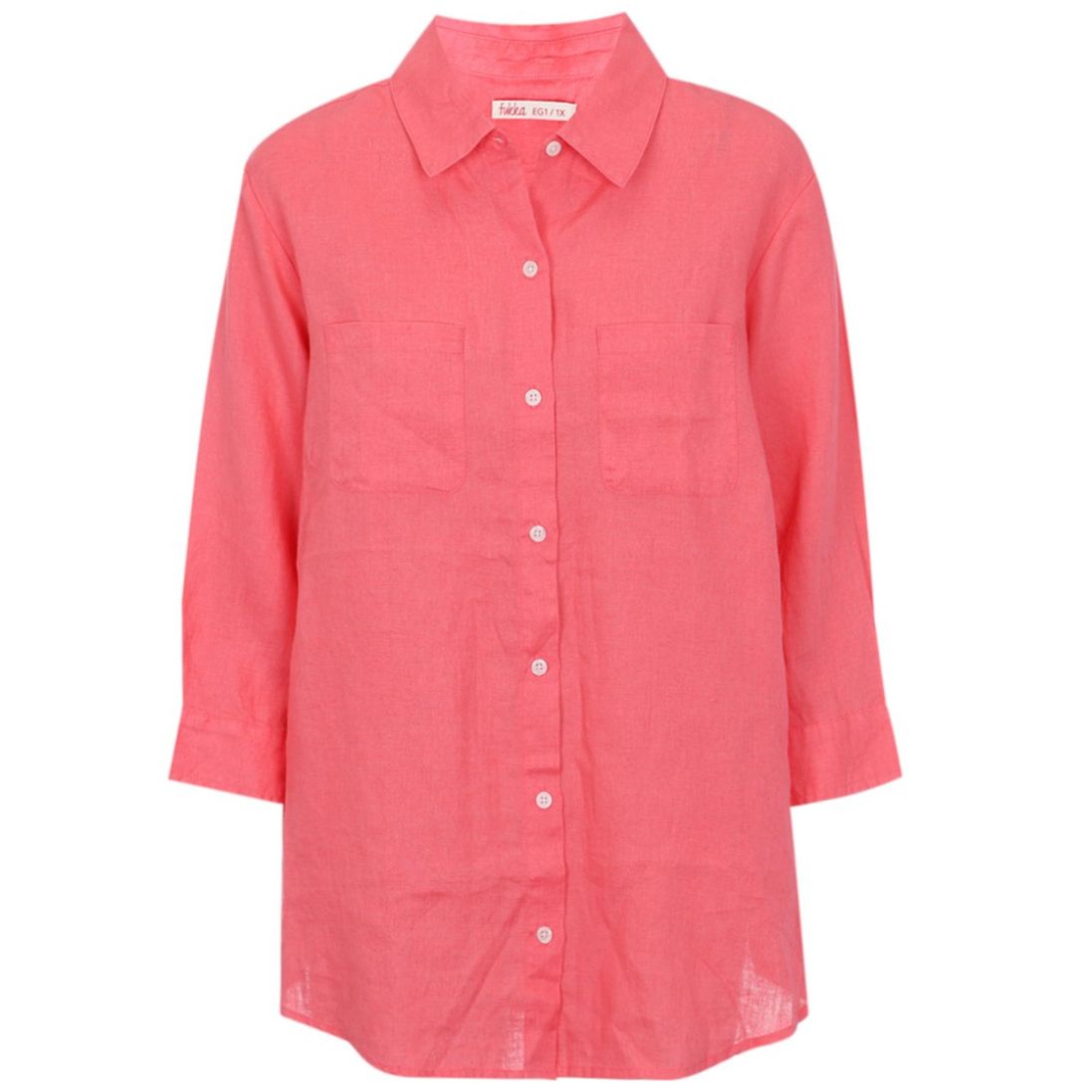 Blusa Manga 3/4 Lino Fukka para Mujer Curvy