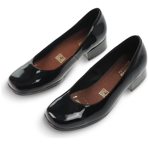 Zapatos de Tacón Charol Elegantes Suave Pies Mujer
