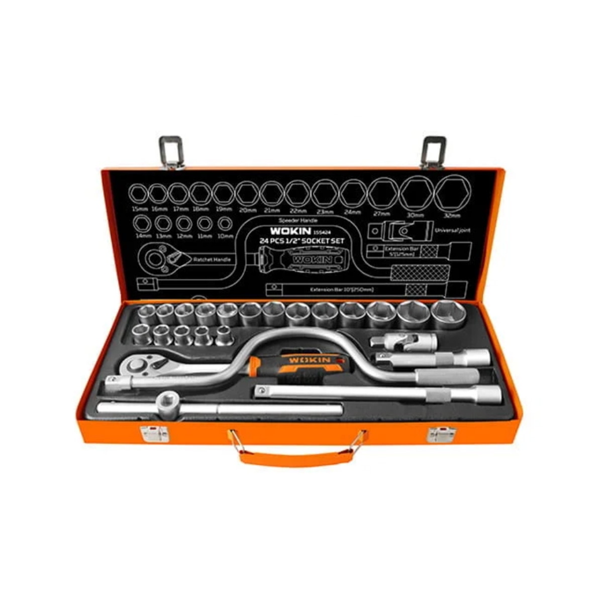 Set de 24 Piezas con Desatorinillador de 1/2" Tipo Matraca
