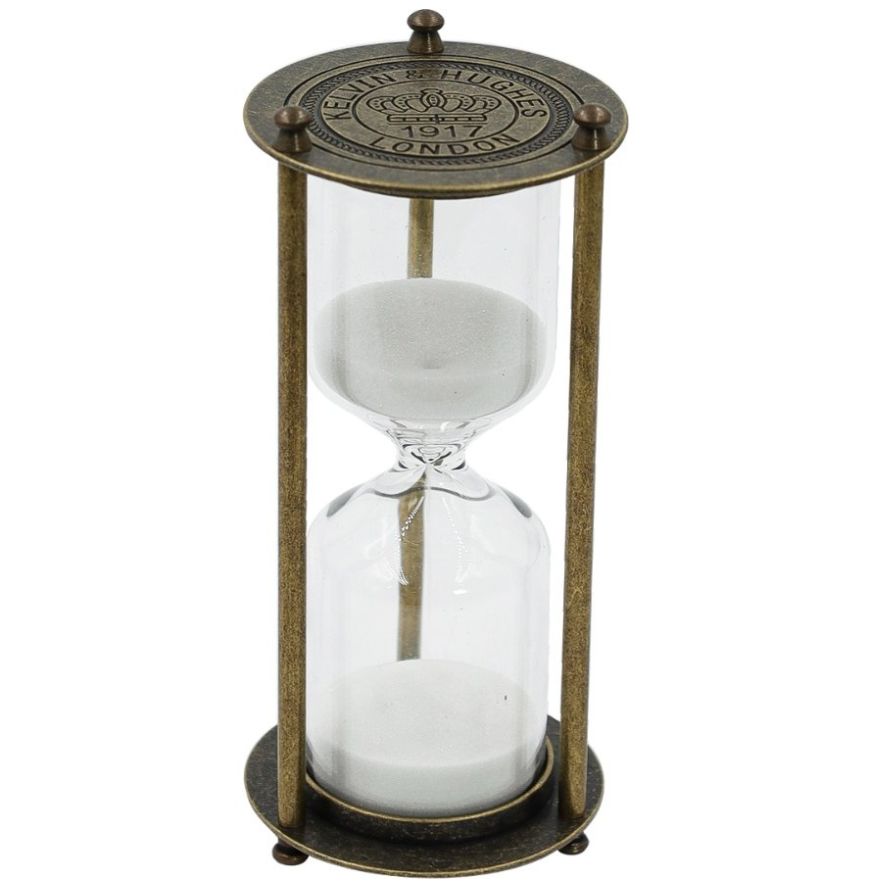 Reloj Decorativo Joe de Vidrio Y Metal con Arena Blanca Corner Home