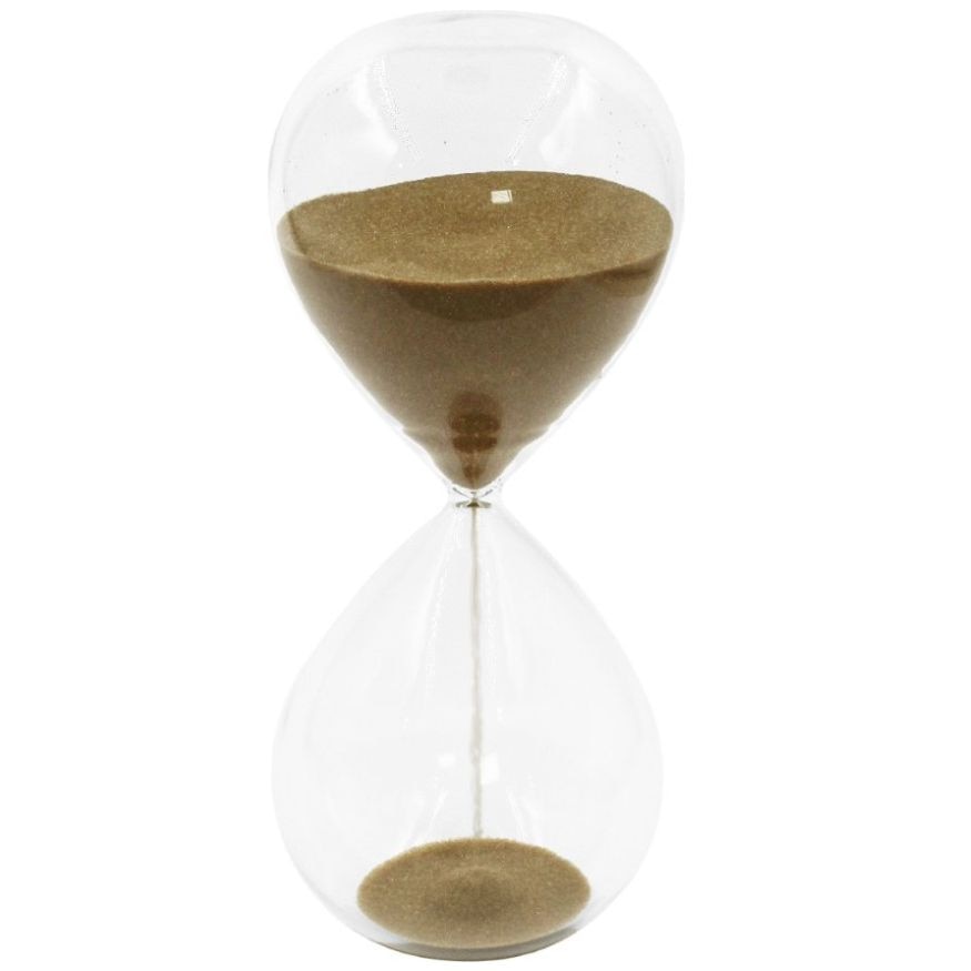 Reloj Decorativo Curvo, de Vidrio con Arena Dorada Corner Home