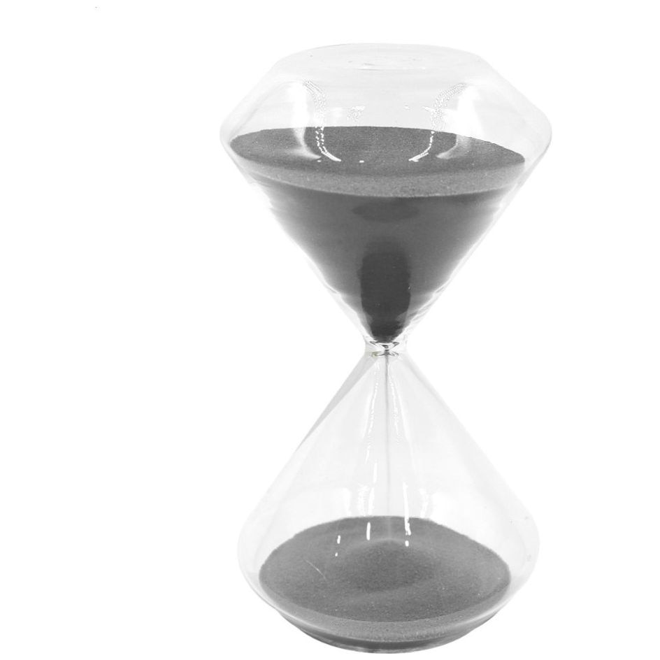 Reloj Decorativo Geo de Vidrio con Arena Plata Corner Home