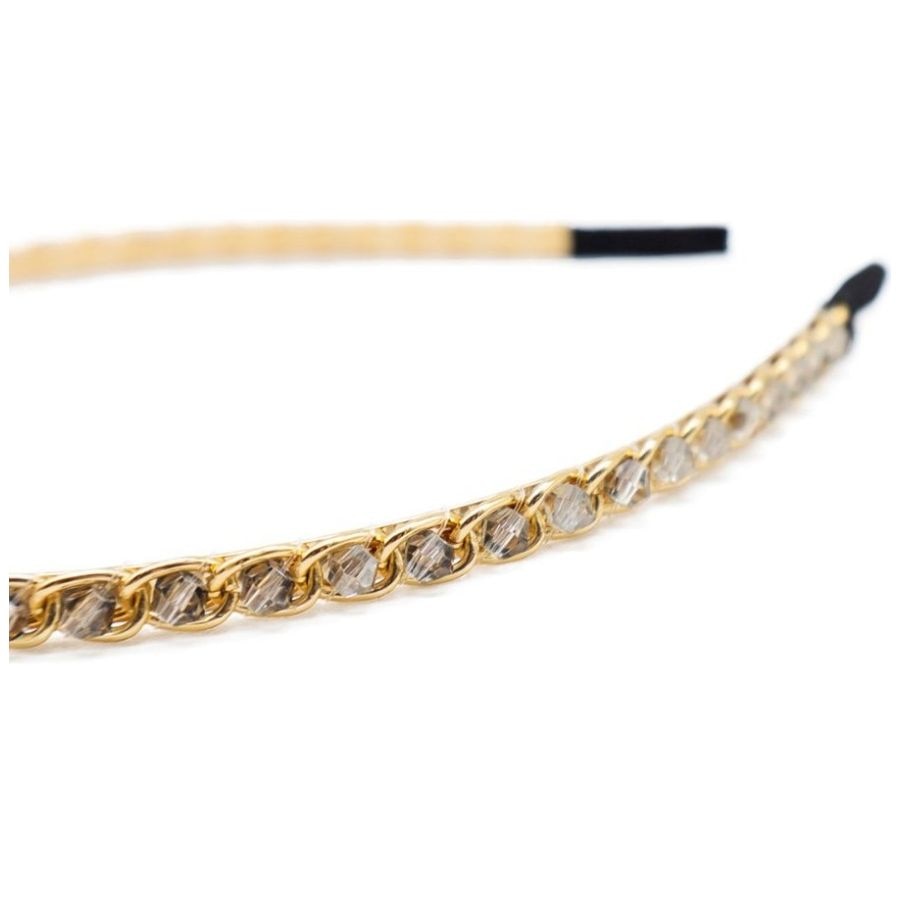 Diadema  Colección Dorado Y Cristales Ponette