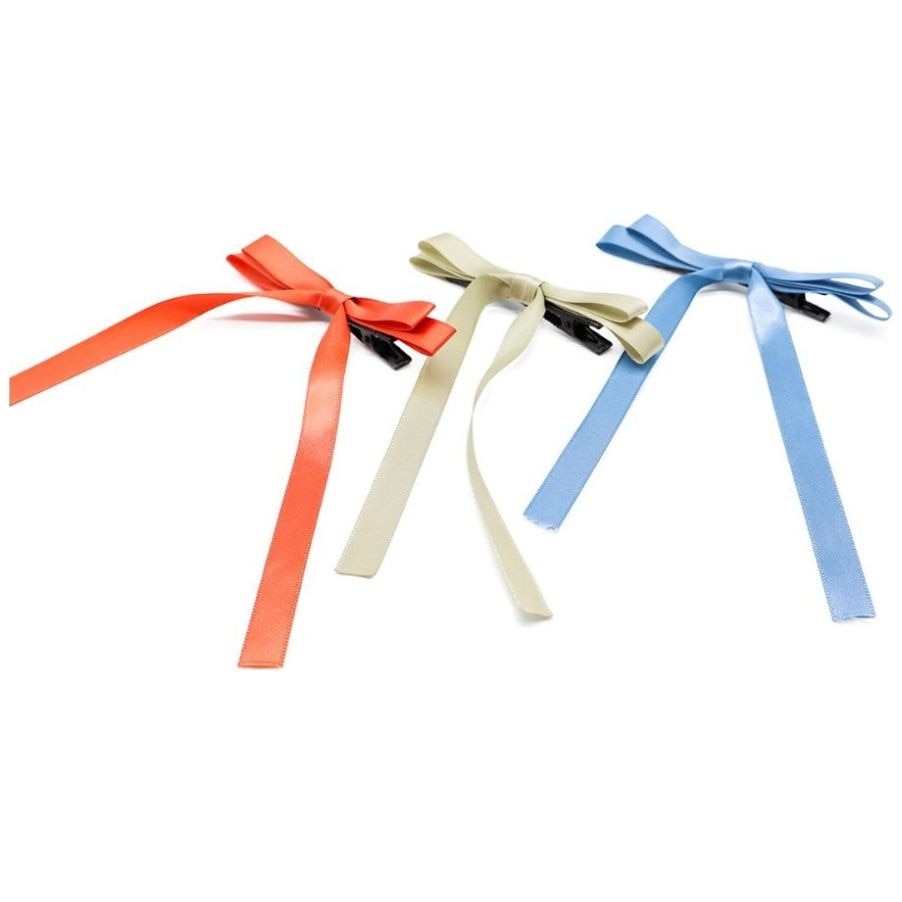 Accesorio Lazo  Celeste Crudo Y Coral Ponette