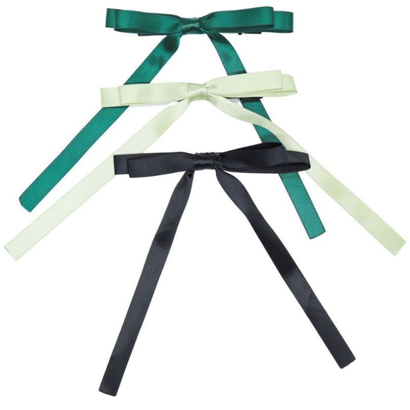 Accesorio Lazo  Verde Blanco Y Negro Ponette
